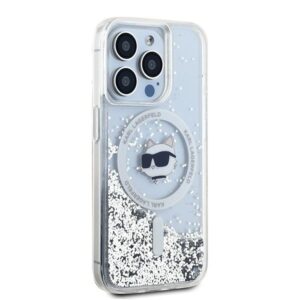 Karl Lagerfeld KLHMP13XLGCHSGH Apple iPhone13 Pro Max 6.7" kietas dėklas skaidrus Liquid Glitter Choupette H - Image 4