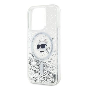 Karl Lagerfeld KLHMP13XLGCHSGH Apple iPhone13 Pro Max 6.7" kietas dėklas skaidrus Liquid Glitter Choupette H - Image 6