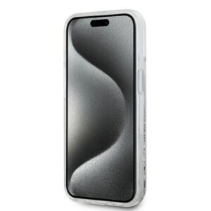 Karl Lagerfeld KLHMP15SLGCHSGH Apple iPhone 15 /14 / 13 6.1" kietas dėklas skaidrus Liquid Glitter Choupette - Image 5