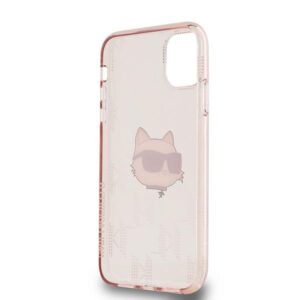 Karl Lagerfeld KLHCN61HKLPCHP Apple iPhone 11 / Xr 6.1" rožinės spalvos kietas dėklas IML Choupette Head & Monogram - Image 7
