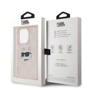 Karl Lagerfeld KLHCP13XHKLPCHP Apple iPhone 13 Pro Max 6.7" rožinės spalvos kietas dėklas IML Choupette Head & Monog - Image 8