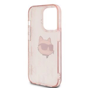Karl Lagerfeld KLHCP14LHKLPCHP Apple iPhone 14 Pro 6.1" rožinės spalvos kietas dėklas IML Choupette Head & Monogram - Image 7