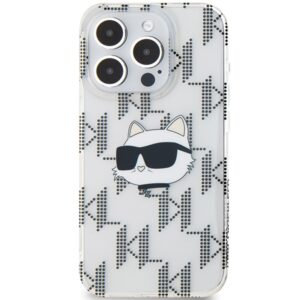 Karl Lagerfeld KLHCP15XHKLPCHT Apple iPhone15 Pro Max 6.7" skaidrus kietas dėklas IML Choupette Head & Monog - Image 3