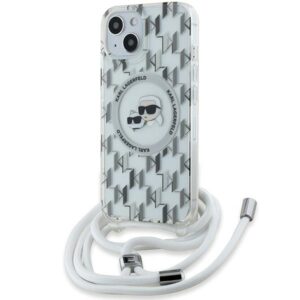 Karl Lagerfeld KLHMP15SHCKCKLCT Apple iPhone 15 /14 / 13 6.1" skaidrus kietas dėklas IML Crossbody Monogram - Image 1