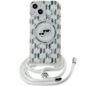Karl Lagerfeld KLHMP15SHCKCKLCT Apple iPhone 15 /14 / 13 6.1" skaidrus kietas dėklas IML Crossbody Monogram - Image 2