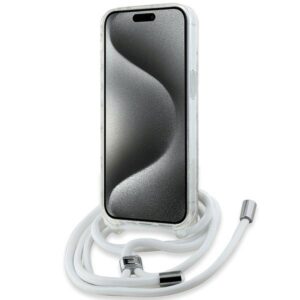 Karl Lagerfeld KLHMP15SHCKCKLCT Apple iPhone 15 /14 / 13 6.1" skaidrus kietas dėklas IML Crossbody Monogram - Image 4