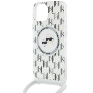 Karl Lagerfeld KLHMP15SHCKCKLCT Apple iPhone 15 /14 / 13 6.1" skaidrus kietas dėklas IML Crossbody Monogram - Image 5