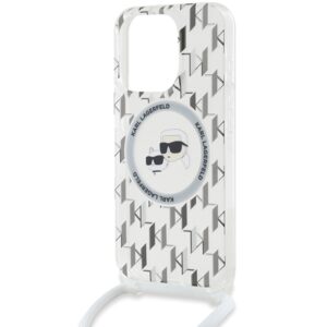 Karl Lagerfeld KLHMP15LHCKCKLCT Apple iPhone15 Pro 6.1" skaidrus kietas dėklas IML Crossbody Monogram Karl & - Image 4