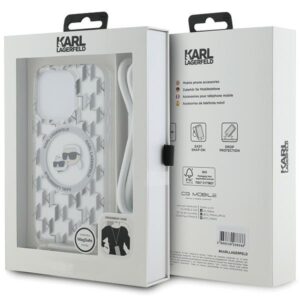 Karl Lagerfeld KLHMP15LHCKCKLCT Apple iPhone15 Pro 6.1" skaidrus kietas dėklas IML Crossbody Monogram Karl & - Image 6