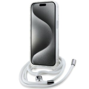 Karl Lagerfeld KLHMP15SHCKHNT Apple iPhone 15 /14 / 13 6.1" kietas dėklas skaidrus Crossbody IML Karl Head M - Image 4