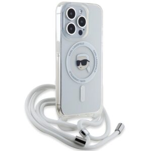 Karl Lagerfeld KLHMP15LHCKHNT Apple iPhone15 Pro 6.1" kietas dėklas skaidrus Crossbody IML Karl Head Magsafe - Image 3