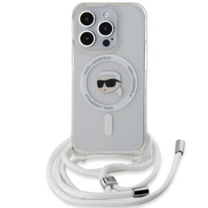 Karl Lagerfeld KLHMP15XHCKHNT Apple iPhone15 Pro Max 6.7" kietas dėklas skaidrus Crossbody IML Karl Head Mag - Image 2