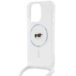Karl Lagerfeld KLHMP15XHCKHNT Apple iPhone15 Pro Max 6.7" kietas dėklas skaidrus Crossbody IML Karl Head Mag - Image 5