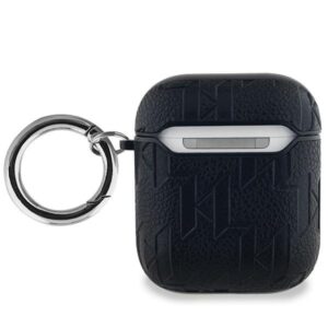 Karl Lagerfeld KLA2PGCHPK AirPods 1/2 dėklas juodos spalvos Monogram Choupette Head - Image 2