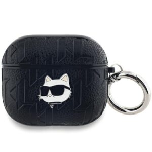 Karl Lagerfeld KLA3PGCHPK AirPods 3 dėklas juodos spalvos Monogram Choupette Head - Image 1