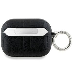 Karl Lagerfeld KLAP2PGKIPK AirPods Pr o2 (2022/2023) dėklas juodos spalvos Monogram Karl Head - Image 2