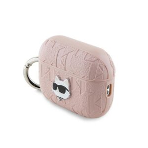 Karl Lagerfeld KLAP2PGCHPP AirPods Pro2 (2022/2023) dėklas rožinės spalvos Monogram Choupette Head - Image 3