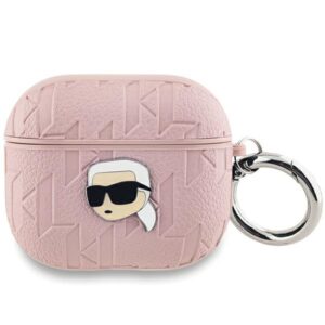 Karl Lagerfeld KLA3PGKIPP AirPods 3 dėklas rožinės spalvos Monogram Karl Head