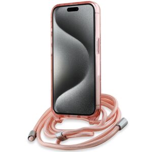 Karl Lagerfeld KLHMP15XHCKCKLCP Apple iPhone 15 Pro Max 6.7" rožinės spalvos kietas dėklas IML Crossbody Monogram Ka - Image 4