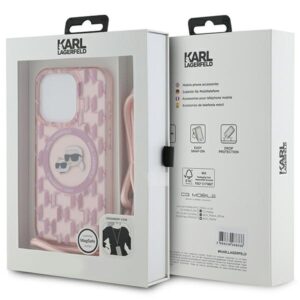 Karl Lagerfeld KLHMP15XHCKCKLCP Apple iPhone 15 Pro Max 6.7" rožinės spalvos kietas dėklas IML Crossbody Monogram Ka - Image 7