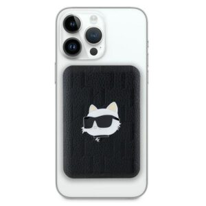 Karl Lagerfeld Induction Powerbank KLPB5FPGKSCHHK 16W 5000mAh juodos spalvos Choupette Head Pin MagSaf - Image 2