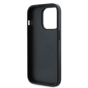 Karl Lagerfeld KLHCP14LPQDSMGK Apple iPhone 14 Pro 6.1" juodos spalvos kietas dėklas Diagonal Quilted Script - Image 7
