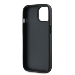 Karl Lagerfeld KLHCP15SPQDSMGK Apple iPhone 15/ 14 / 13 6.1" juodos spalvos kietas dėklas Diagonal Quilted Script - Image 7