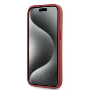 Karl Lagerfeld KLHCP15SPQDSMGR Apple iPhone 15/ 14 / 13 6.1" red kietas dėklas Diagonal Quilted Script - Image 5