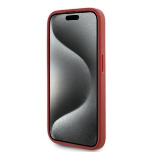 Karl Lagerfeld KLHCP15LPQDSMGR Apple iPhone 15 Pro 6.1" red kietas dėklas Diagonal Quilted Script - Image 5