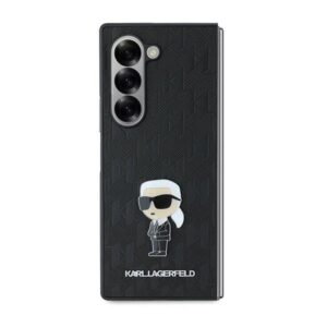 Karl Lagerfeld KLHCZFD6SAPKINPKK Z Fold6F956 juodos spalvos Saffiano Ikonik Pin - Image 2