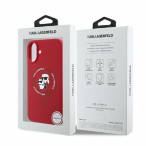 Karl Lagerfeld KLHMP16SSCMKCRHR Apple iPhone 16 6.1" red kietas dėklas Silicone Karl&Choupette Heads Ri - Image 4