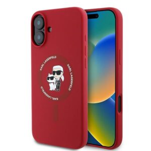 Karl Lagerfeld KLHMP16MSCMKCRHR Apple iPhone 16 Plus 6.7" red kietas dėklas Silicone Karl&Choupette Hea