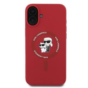 Karl Lagerfeld KLHMP16MSCMKCRHR Apple iPhone 16 Plus 6.7" red kietas dėklas Silicone Karl&Choupette Hea - Image 3