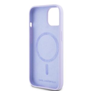 Karl Lagerfeld KLHMP15SSCMKCRHU Apple iPhone 15 6.1" violetinės spalvos kietas dėklas Silicone Karl&Choupette Heads Ring - Image 7
