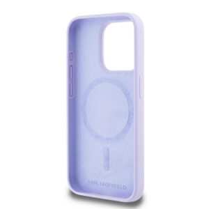 Karl Lagerfeld KLHMP15LSCMKCRHU Apple iPhone 15 Pro 6.1" violetinės spalvos kietas dėklas Silicone Karl&Choupette Heads - Image 7