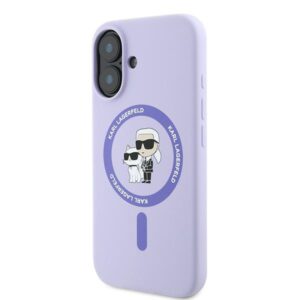 Karl Lagerfeld KLHMP16MSCMKCRHU Apple iPhone 16 Plus 6.7" violetinės spalvos kietas dėklas Silicone Karl&Choupette - Image 2
