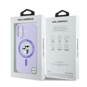 Karl Lagerfeld KLHMP16MSCMKCRHU Apple iPhone 16 Plus 6.7" violetinės spalvos kietas dėklas Silicone Karl&Choupette - Image 8