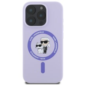 Karl Lagerfeld KLHMP16LSCMKCRHU Apple iPhone 16 Pro 6.3" violetinės spalvos kietas dėklas Silicone Karl&Choupette - Image 3