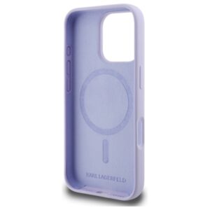 Karl Lagerfeld KLHMP16LSCMKCRHU Apple iPhone 16 Pro 6.3" violetinės spalvos kietas dėklas Silicone Karl&Choupette - Image 7