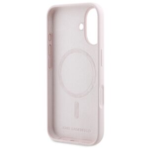 Karl Lagerfeld KLHMP16SSCMKCRHP Apple iPhone 16 6.1" rožinės spalvos kietas dėklas Silicone Karl&Choupette Heads Rin - Image 7