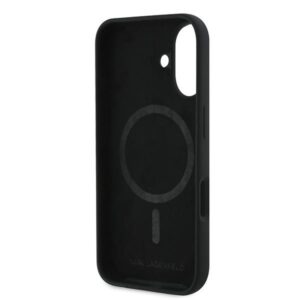 Karl Lagerfeld KLHMP16MSKCHPPLK Apple iPhone 16 Plus 6.7" juodos spalvos kietas dėklas Silicone Double Heads Print - Image 7