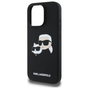 Karl Lagerfeld KLHMP16XSKCHPPLK Apple iPhone 16 Pro Max 6.9" juodos spalvos kietas dėklas Silicone Double Heads Pr - Image 6