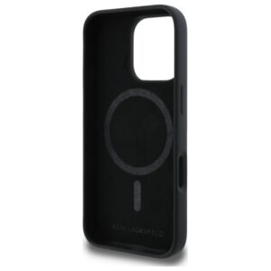 Karl Lagerfeld KLHMP16XSKCHPPLK Apple iPhone 16 Pro Max 6.9" juodos spalvos kietas dėklas Silicone Double Heads Pr - Image 7
