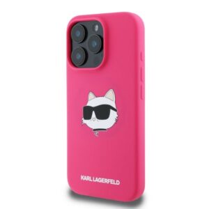 Karl Lagerfeld KLHMP16XSCHPPLF Apple iPhone 16 Pro Max 6.9" fuschia kietas dėklas Silicone Choupette Head - Image 3