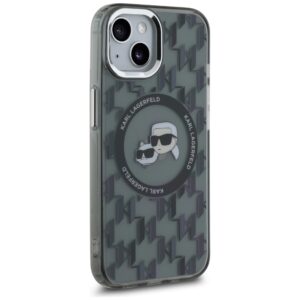 Karl Lagerfeld KLHMP15SHMCKMHK Apple iPhone 15 6.1" juodos spalvos IML Monogram Karl&Choupette Head MagSafe - Image 4