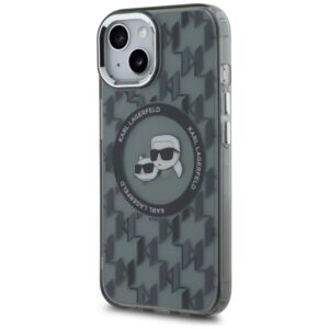 Karl Lagerfeld KLHMP15MHMCKMHK Apple iPhone 15 Plus 6.7" juodos spalvos IML Monogram Karl&Choupette Head MagS - Image 2