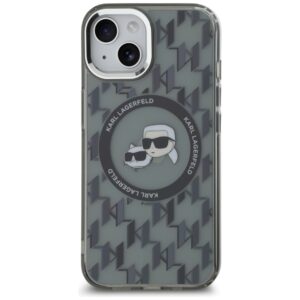 Karl Lagerfeld KLHMP15MHMCKMHK Apple iPhone 15 Plus 6.7" juodos spalvos IML Monogram Karl&Choupette Head MagS - Image 3