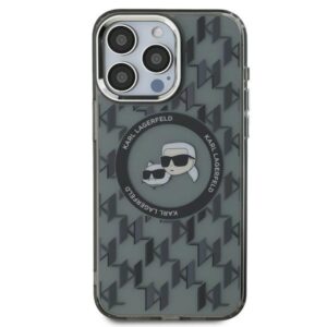 Karl Lagerfeld KLHMP15XHMCKMHK Apple iPhone 15 Pro Max 6.7" juodos spalvos IML Monogram Karl&Choupette Head M - Image 3