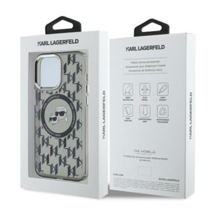 Karl Lagerfeld KLHMP15XHMCKMHK Apple iPhone 15 Pro Max 6.7" juodos spalvos IML Monogram Karl&Choupette Head M - Image 8