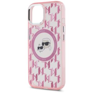 Karl Lagerfeld KLHMP15SHMCKMHP Apple iPhone 15 6.1" rožinės spalvos IML Monogram Karl&Choupette Head MagSafe - Image 6